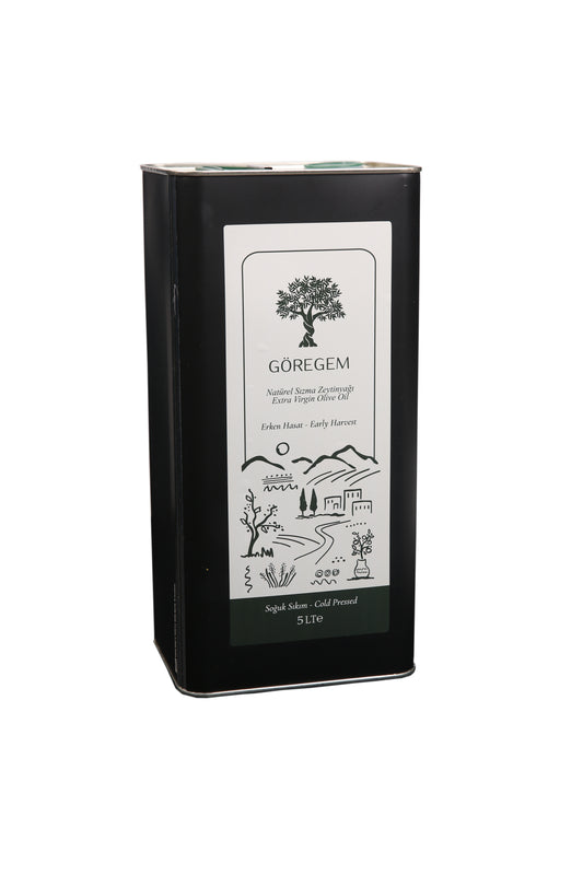 GÖREGEM Erken Hasat Soğuk Sıkım Natürel Sızma Edremit Zeytinyağı 5 litre